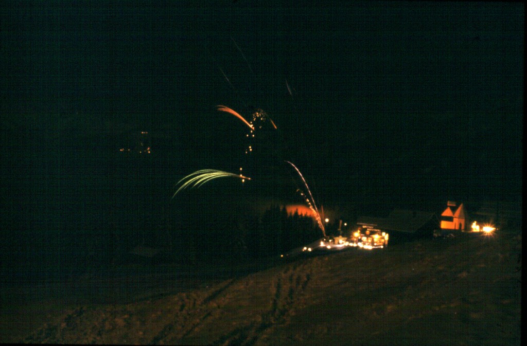 Feuerwerk an Silvester am Kristberg