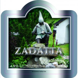 Frastanzerbier "Zadatta" ist eine Speziallabfüllung von der Brauerei Frastanzer für den Panoramagasthof Kristberg.