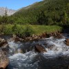 Klares Gebirgsquellwasser im Silbertal im Montafon